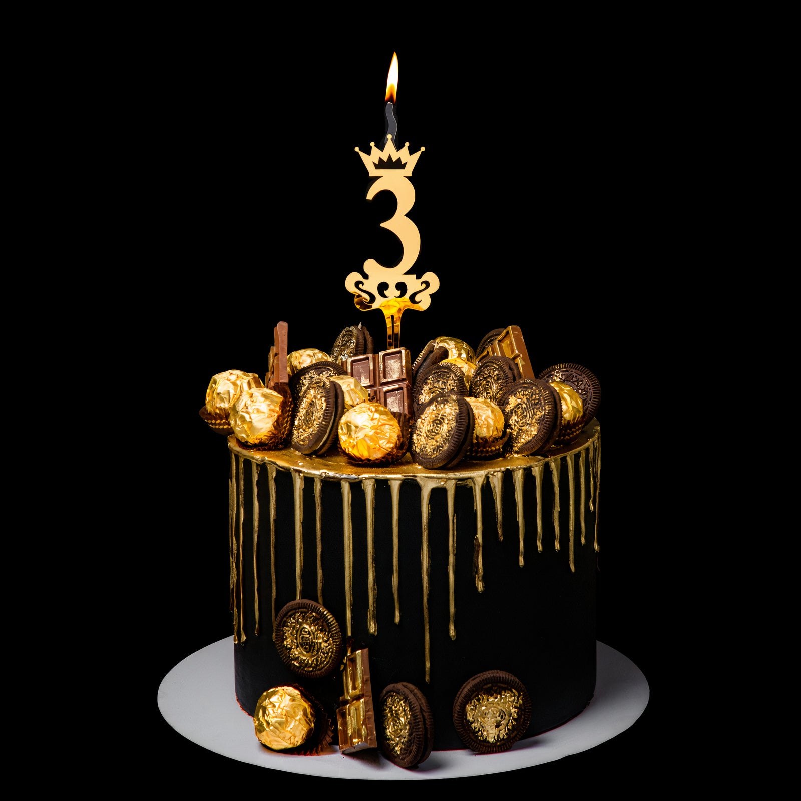 Number 3 Cake Topper - Buy Birthday Candle Number 3 – Food Safe Cake Topper